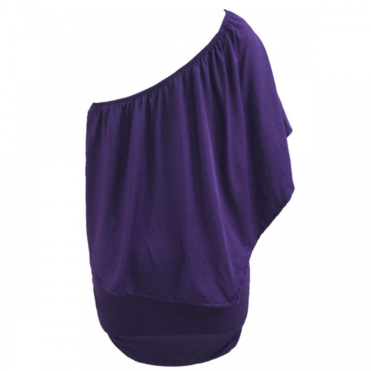 Plus Size Multiple Dressing Layered Purple Mini Dress