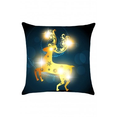 Christmas Elk Pattern Throw Pillow Cover