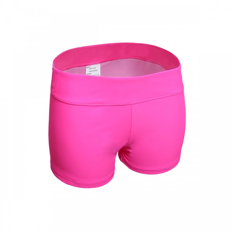 Rosy Wide Waistband Swimsuit Bottom Shorts