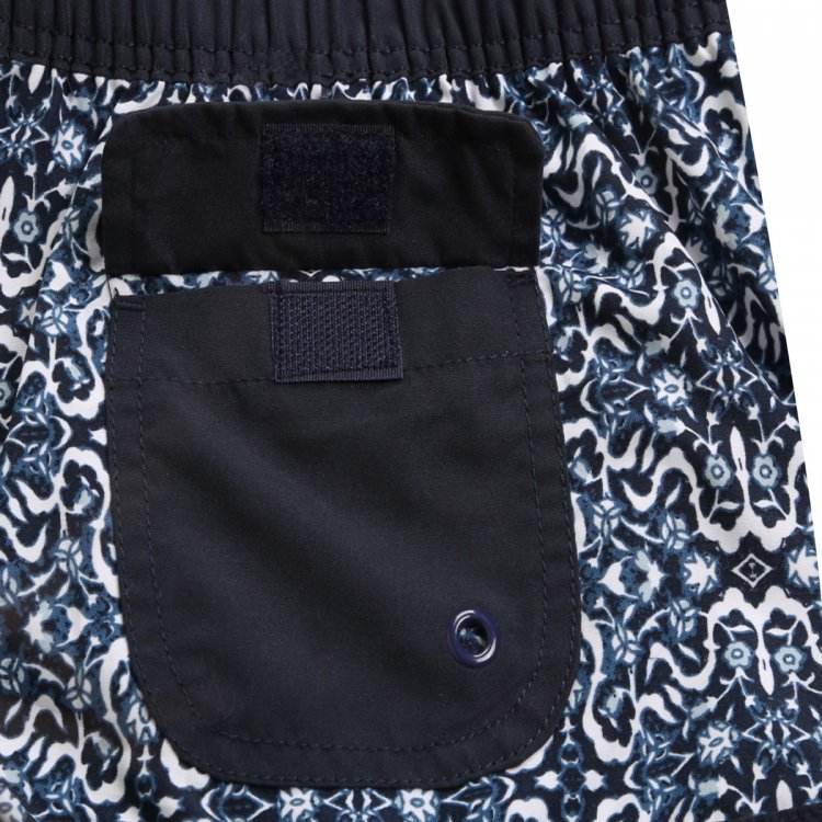 Stylish Patch Pocket Black Board Shorts