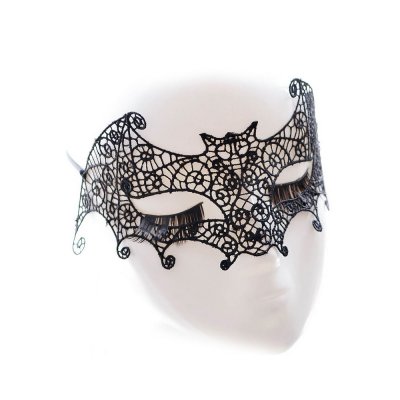 Black Lace Bat Halloween Party Eye Mask