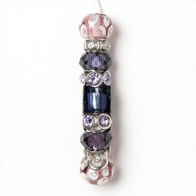Trend strung beads, purple, 9PC