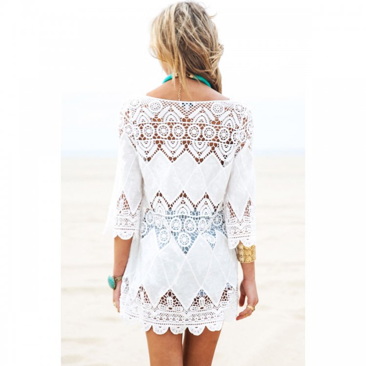 Bohemian Crochet Beach Tunic