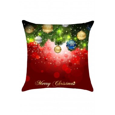 Christmas Tree Decorative Balls Print Throw Pillow Case