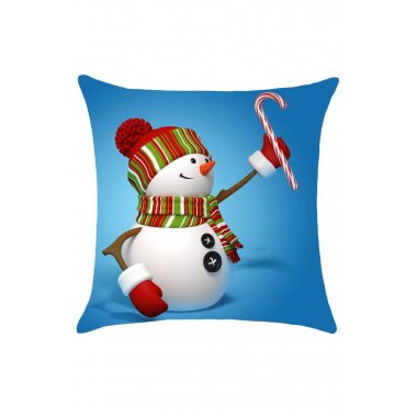 Snowman Printed Christmas Pillow Case