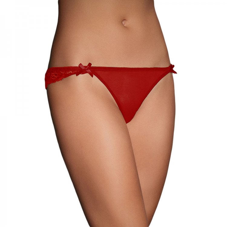 Red Lace Crotchless Knicker