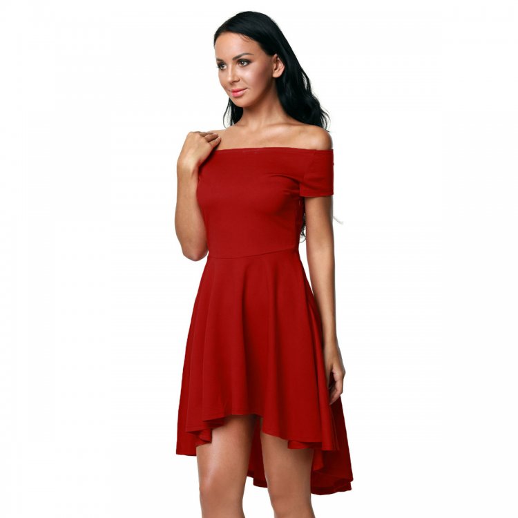 Hot Red All The Rage Skater Dress
