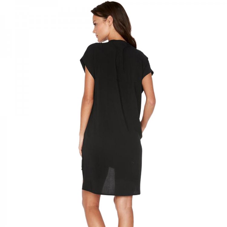 Black Oversize Shirt Style Beach Cover Up