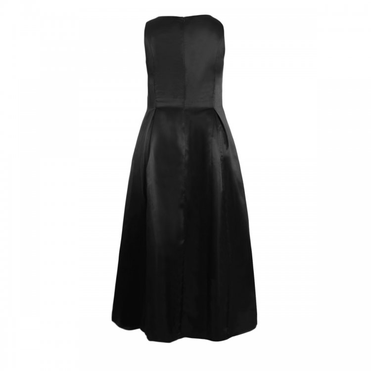 Black Plus Size Sleeveless High Low Party Ballgown