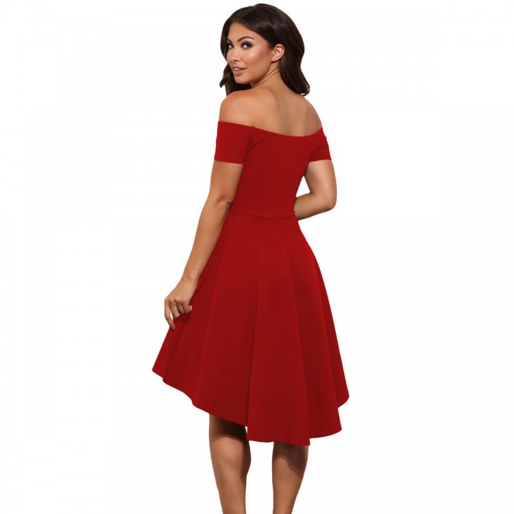 Hot Red All The Rage Skater Dress