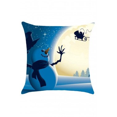 Snowman Adventure Christmas Throw Pillow Case