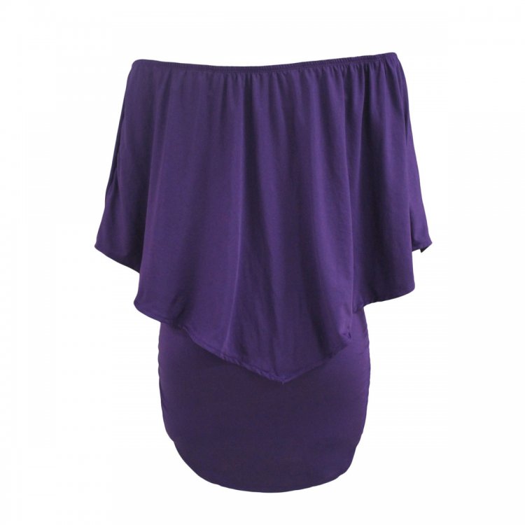 Multiple Dressing Layered Purple Mini Dress