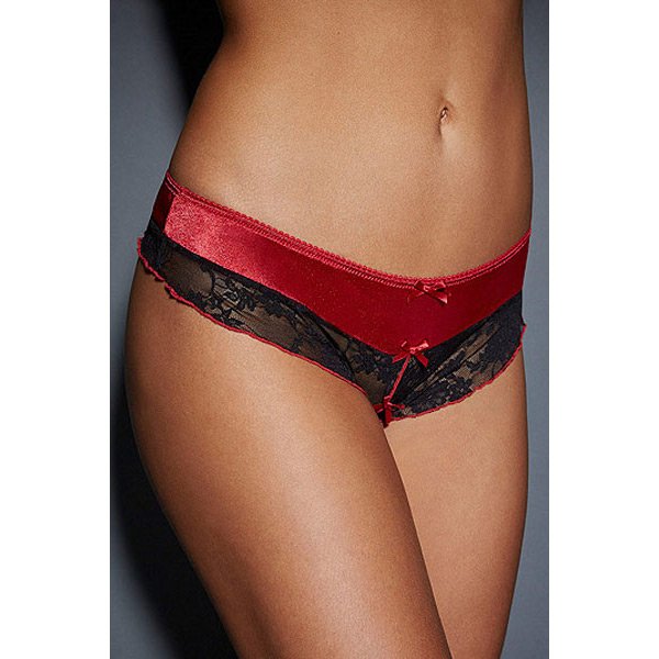 Satin and Lace Open Panel Panty