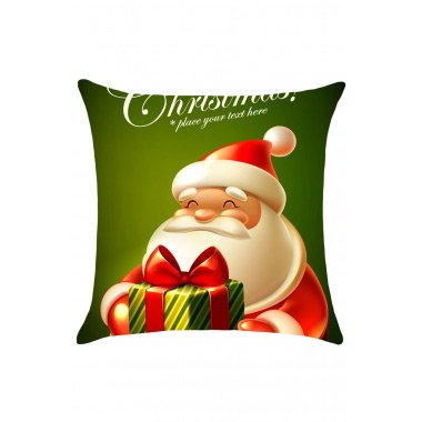 Adorable Cartoon Santa Christmas Throw Pillow Cover