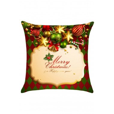 Merry Christmas Card Print Pillow Case