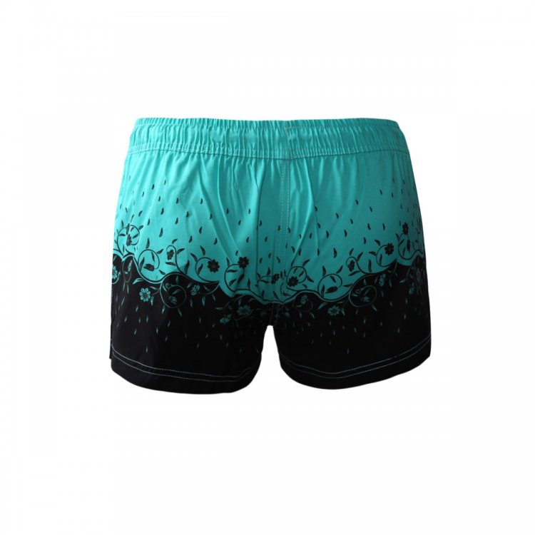 Green Floret Printed Women Swim Shorts