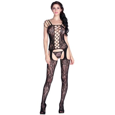 Bouquet Lace Suspender Body Stockings
