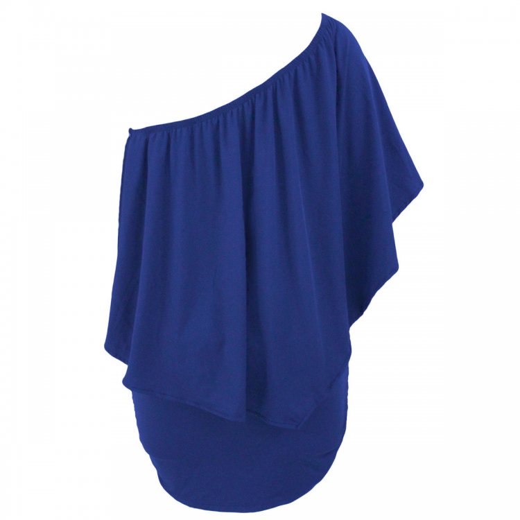 Multiple Dressing Layered Blue Mini Dress