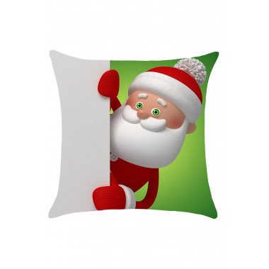 Cute Funny Curious Santa Claus Pattern Pillow Cover