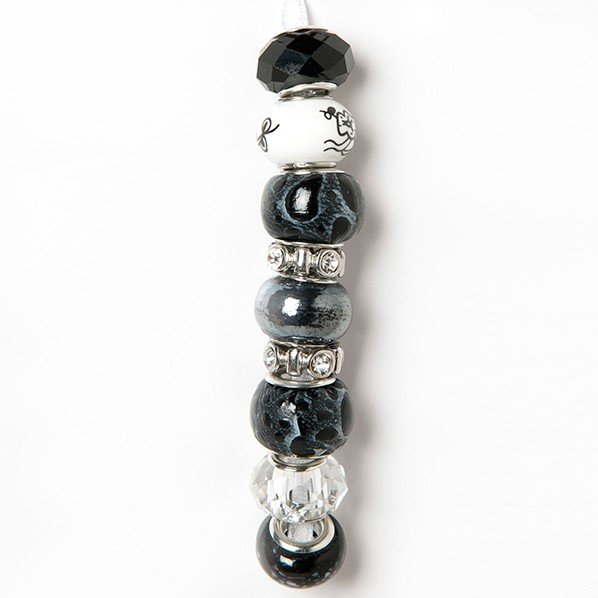 Trend strung beads, black, 9PC