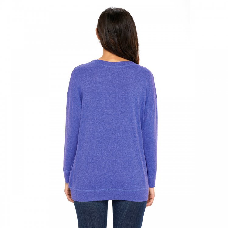 Blue Casual Pocket Style Long Sleeve Top