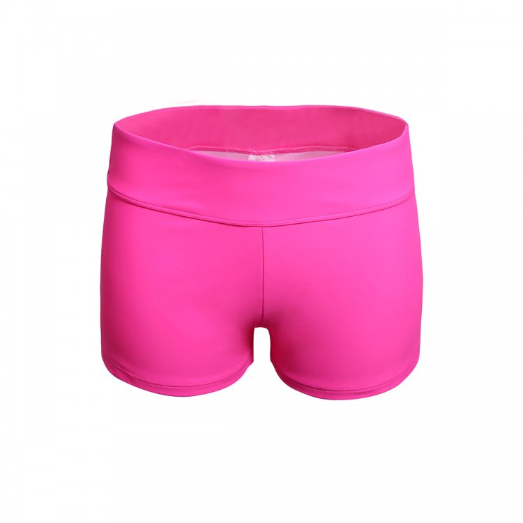 Rosy Wide Waistband Swimsuit Bottom Shorts