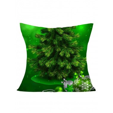 Christmas Pine Print All Green Pillowcase