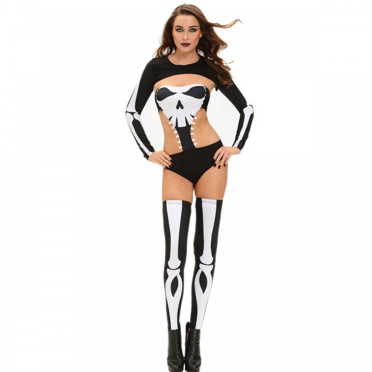 Halloween Seductive Skeleton Costume
