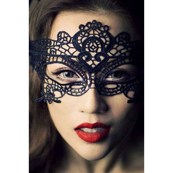 Halloween Masquerade Party Black Lace Mask
