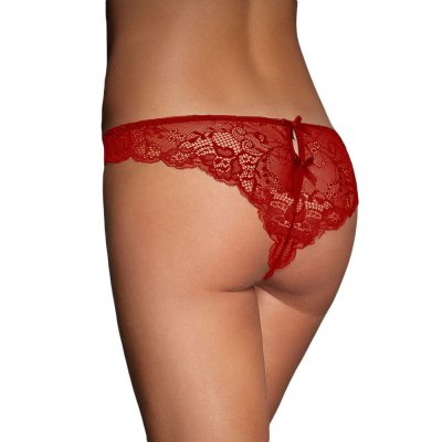Red Lace Crotchless Knicker