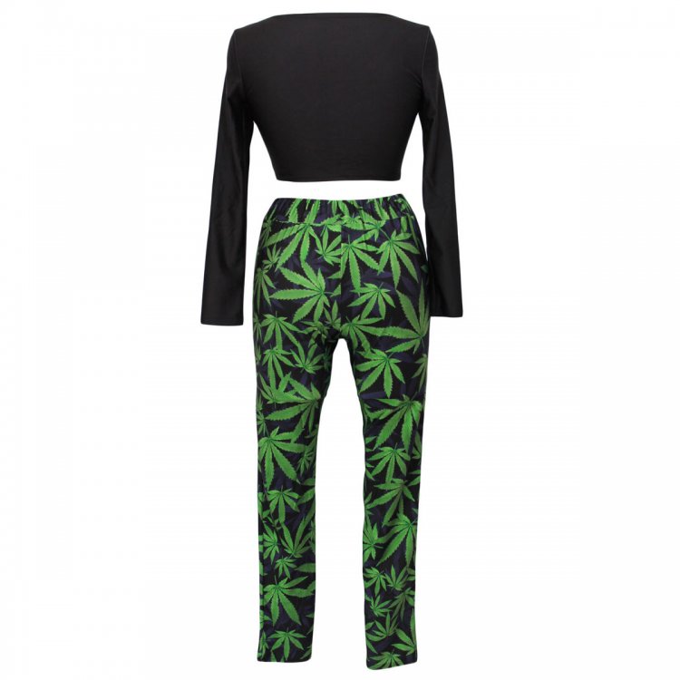 High Life Weed Print Pant Set