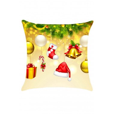 Christmas Tree Decorations Printed Throw Pillow Case