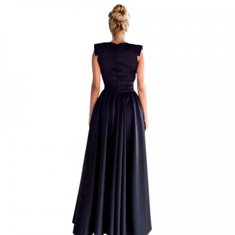 Navy Sophisticated Party Queen High Low Dress