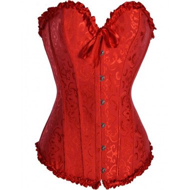 Red Overbust Pattern Corset