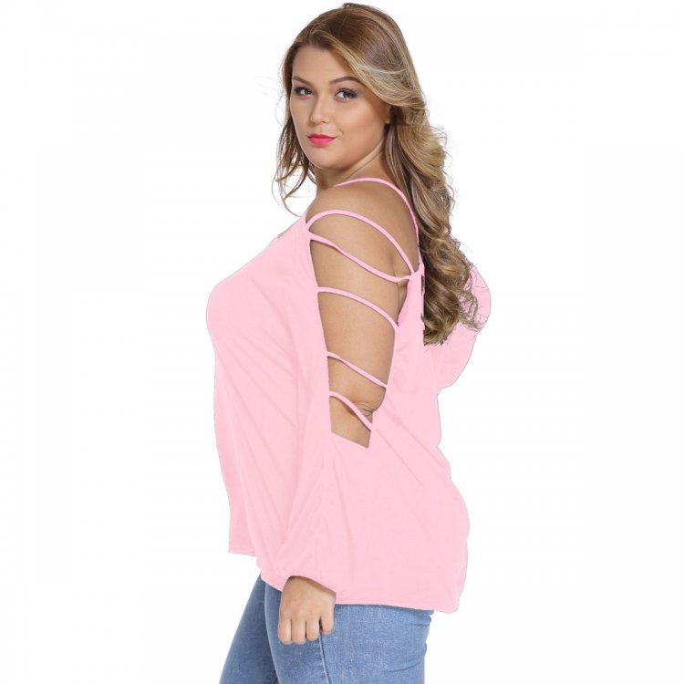 Pink Plus Cut out Swing Arm Top