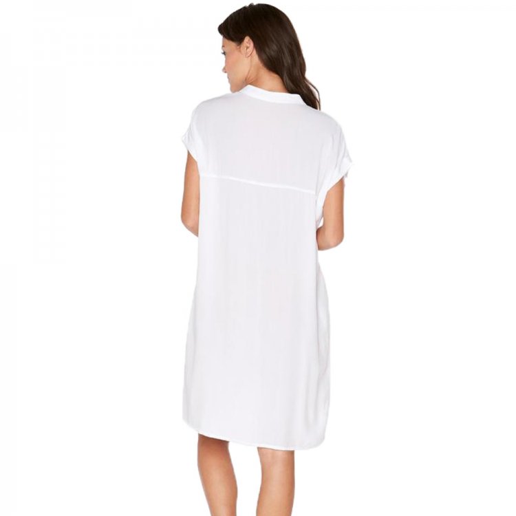 White Oversize Shirt Style Beach Cover Up
