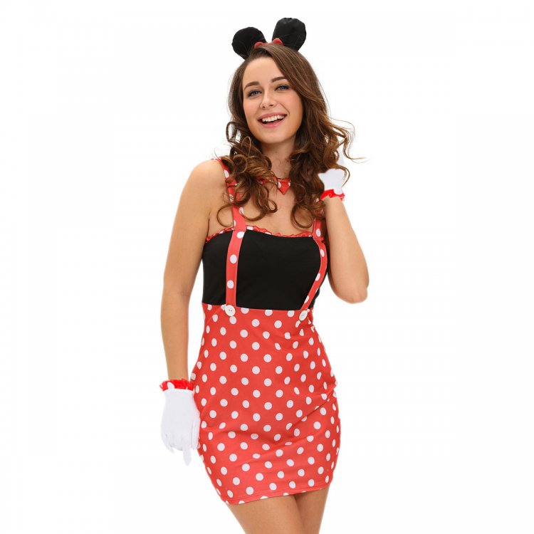 Four-piece Sexy Darling Miss Minnie Mouse Costume