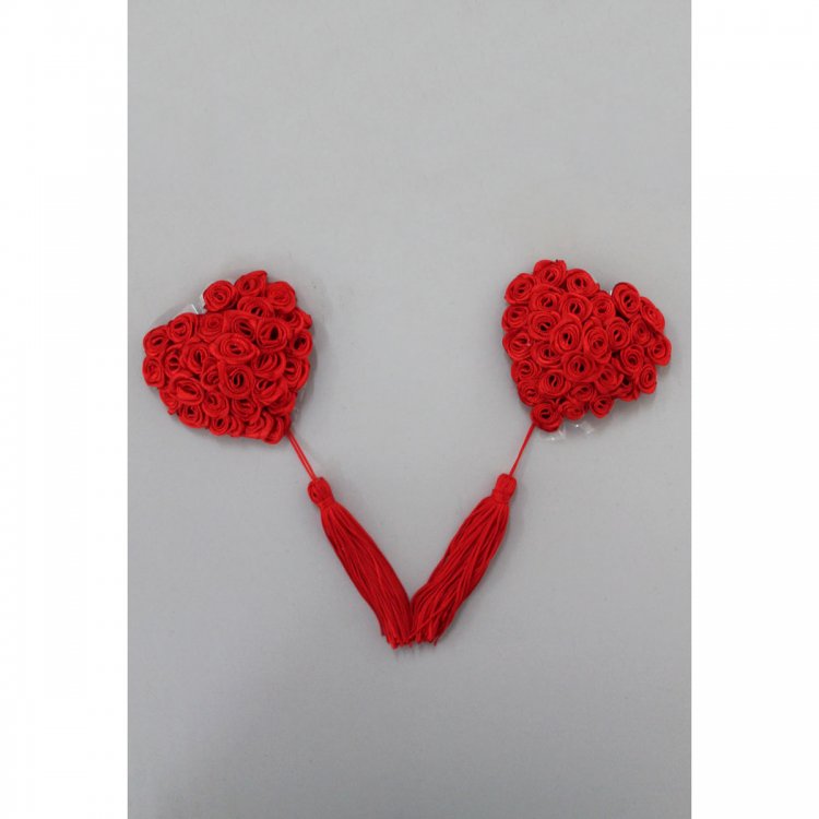 1 Pair Red Lucky Shape Pasties with Tassels