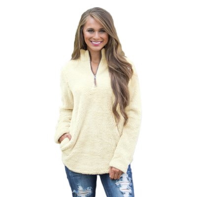 White Zipped Pullover Fleece Outfit
