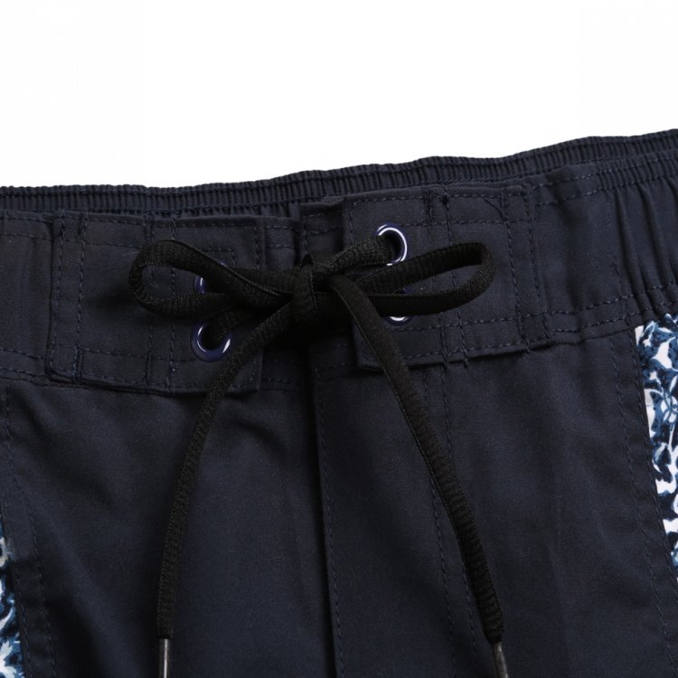 Stylish Patch Pocket Black Board Shorts