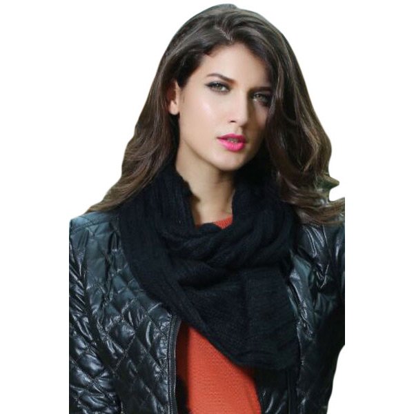Black Warm Knitted Scarf